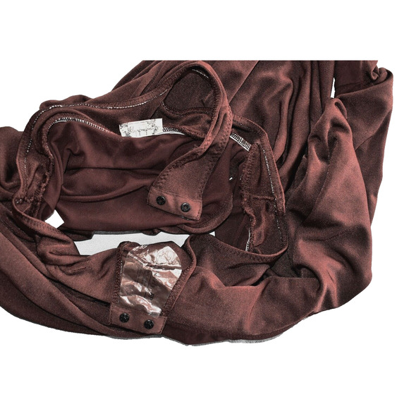 A8 NEW INTIMATELY FREE PEOPLE Nutmeg Night Owl Drape Shoulder Bodysuit Size $68 - Picture 6 of 7